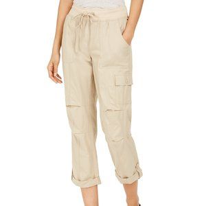 Khaki Tommy Hilfiger Cropped Cargo Pants